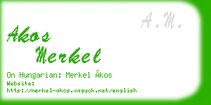 akos merkel business card